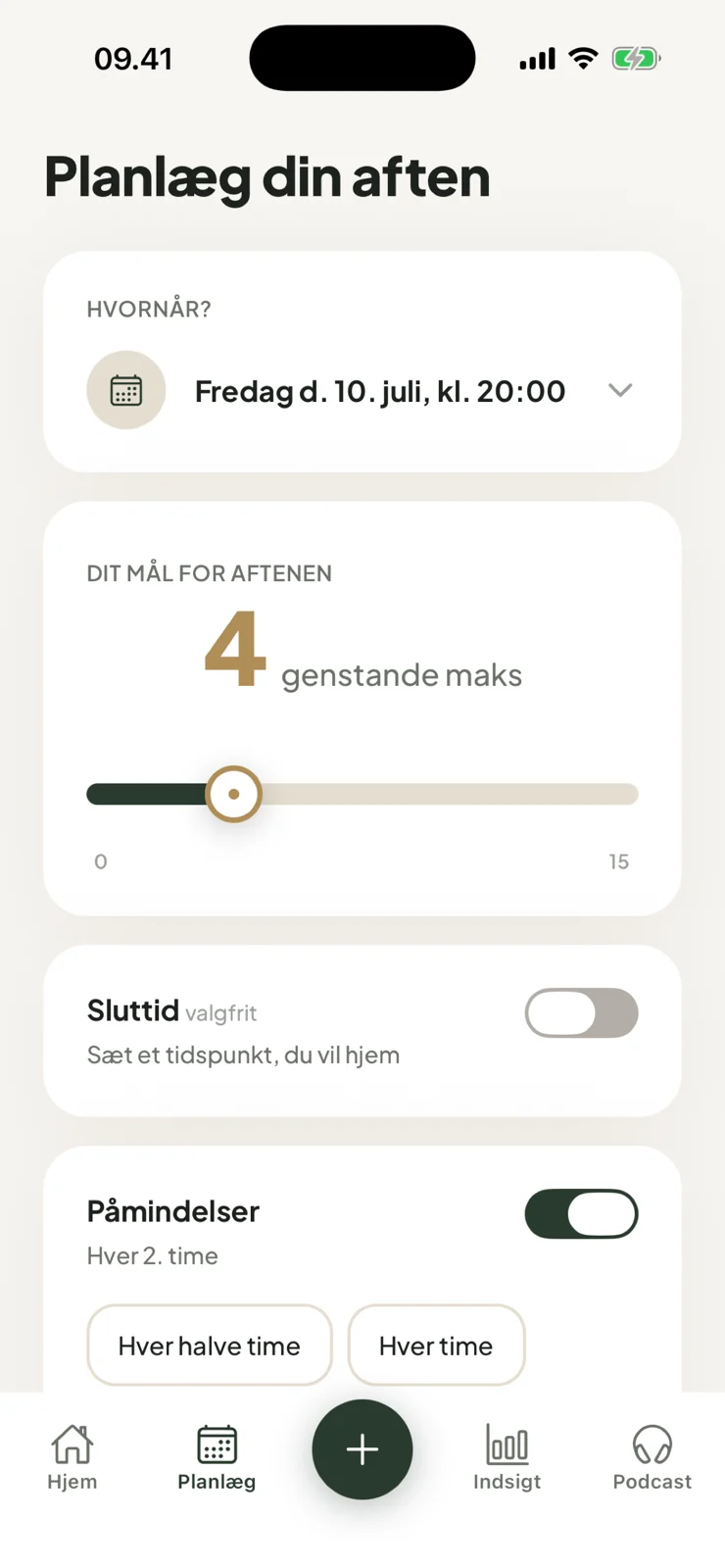 Planlægning af en aften i KLAR